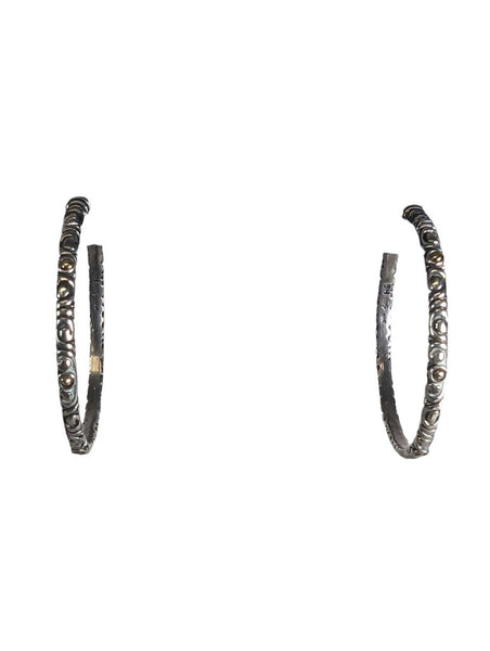 R sterling 18k hoop earrings