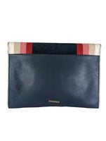 R leather suede envelope pouch