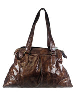 R Patent Leather Shoulder Bag