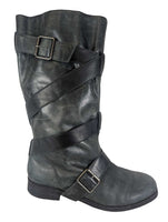 R leather mid calf