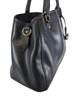 R Pebbled Leather Satchel