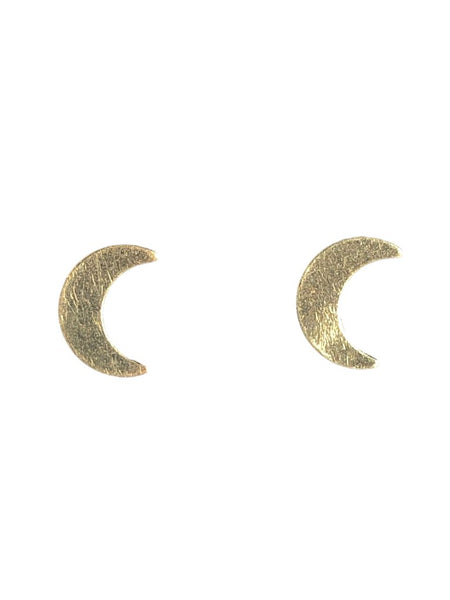 14k half moon earrings