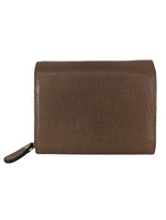 R Pebbled Leather Card Holder w/Zip Purse