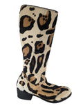 R 100% Mink Fur Boot Leopard Print