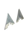 Sterling triangular cutout earrings