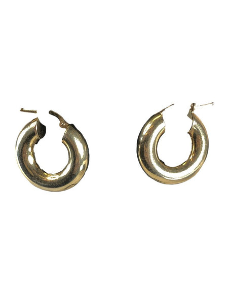 Sterling vermeil hollow hoop earrings