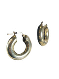 Sterling vermeil hollow hoop earrings