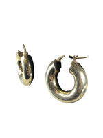 Sterling vermeil hollow hoop earrings