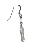 R fish pearl earrings