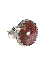 Sterling round stone ring