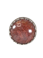 Sterling round stone ring