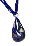 Murano glass pendant on 5 strand beads