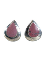 Sterling teardrop stone earrings