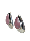 Sterling teardrop stone earrings