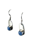 Sterling round stone earrings