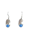 Sterling round stone earrings