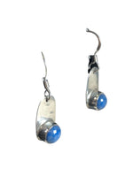 Sterling round stone earrings