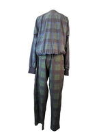 R 2 Piece Plaid Bomber Jacket and Pants