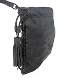 R Suede Crossbody