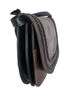 R Leather Saddle Crossbody