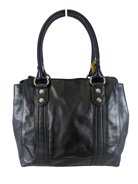 R Leather Top Handle Satchel