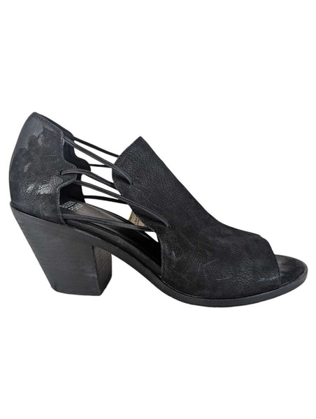 R Suede Open Toe Sling Back