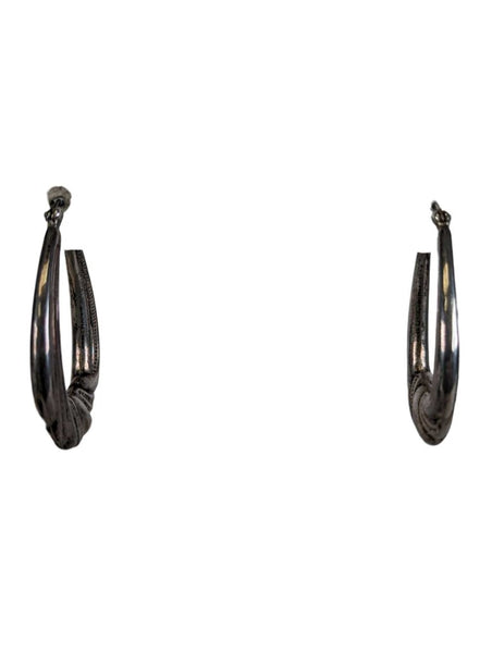 R sterling hoop earrings