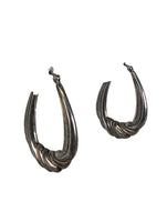 R sterling hoop earrings