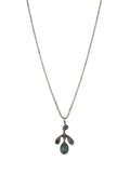 R sterling filigree jade pendant necklace