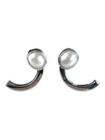 SS Modern Earrings w/ Pearls