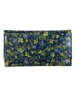 R NWT floral leather flap