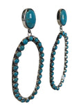 R sterling turquoise snake eye earrings