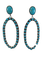 R sterling turquoise snake eye earrings