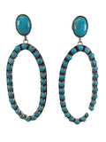 R sterling turquoise snake eye earrings