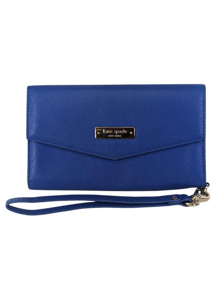 R Saffiano Leather Wristlet