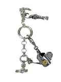 R sterling charm bracelet