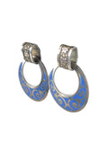 SS Enamel Doorknocker Earrings