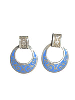 SS Enamel Doorknocker Earrings