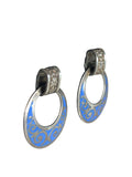 SS Enamel Doorknocker Earrings