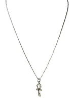 Diamond cut sterling Ankh Necklace