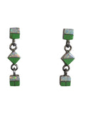 R sterling opal stone inlay earrings