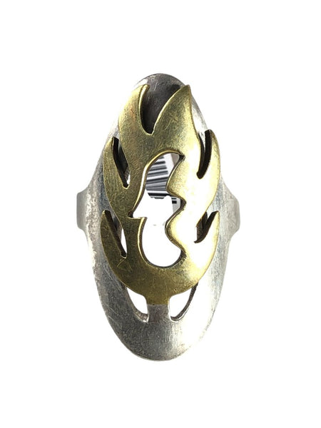 SS/Brass Flame Ring