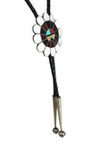 Sterling Sunface Bolo Tie