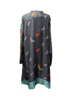 R NWT 100% Silk Butterfly Printed Tunic