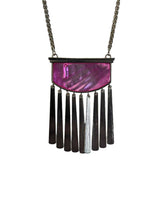 *R Fringe Pendant Necklace