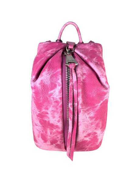 Tie dye leather backpack