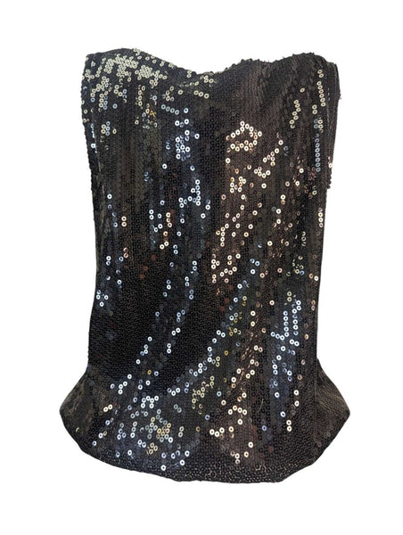 R Sequin Sleeveless Blouse