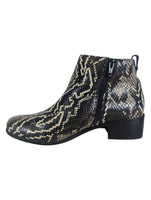 R snake print bootie