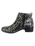 R snake print bootie