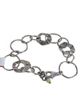 R sterling disc bracelet